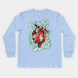 Heart Explosion Kids Long Sleeve T-Shirt